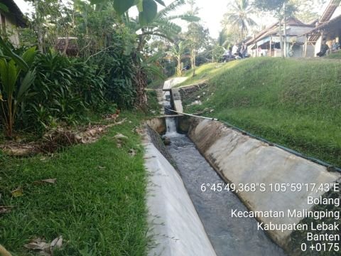 D.I. Cibinuangeun | Foto Inventarisasi | Saluran Sekunder Kelapa Dua | Bolang, Malingping, Lebak