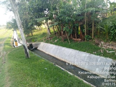 D.I. Cibinuangeun | Foto Inventarisasi | Saluran Sekunder Kelapa Dua | Bolang, Malingping, Lebak