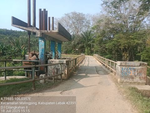 D.I. Cilangkahan II | Foto Inventarisasi | Jembatan Bendung Cilangkahan II | Sukaraja, Malingping, Lebak