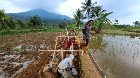 D.I. Ciseuseupan | Foto Inventarisasi | STA 0+050 50% saluran kanan (Arah Hilir) | Pandat, Mandalawangi, Pandeglang