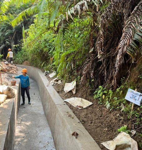 D.I. Cikidang | Foto Inventarisasi | Pekerjaan Pasangan Batu, Plesteran dan Acian | Cisungsang, Cibeber, Lebak