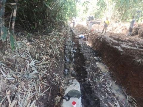 D.I. Cipari Ciwuni | Foto Inventarisasi | Pek pasangan fondasi | Pabuaran, Walantaka, Kota Serang